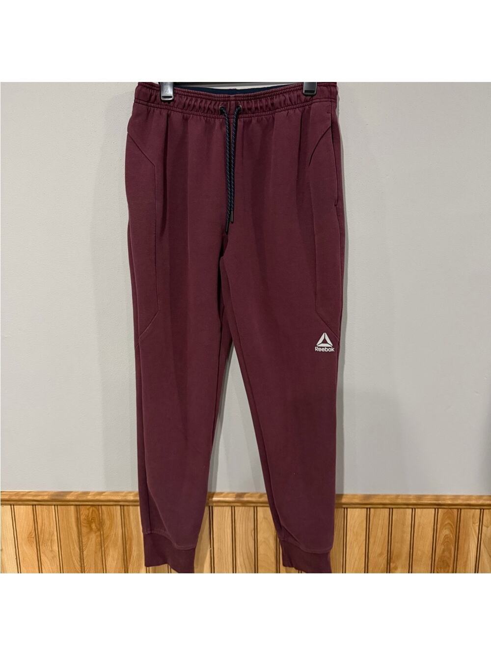 Reebok Men's Burgundy Joggers